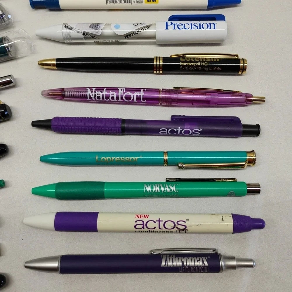 Pharmaceutical Drug Rep Collectible Pens Banned 39pc Lot New Used‎